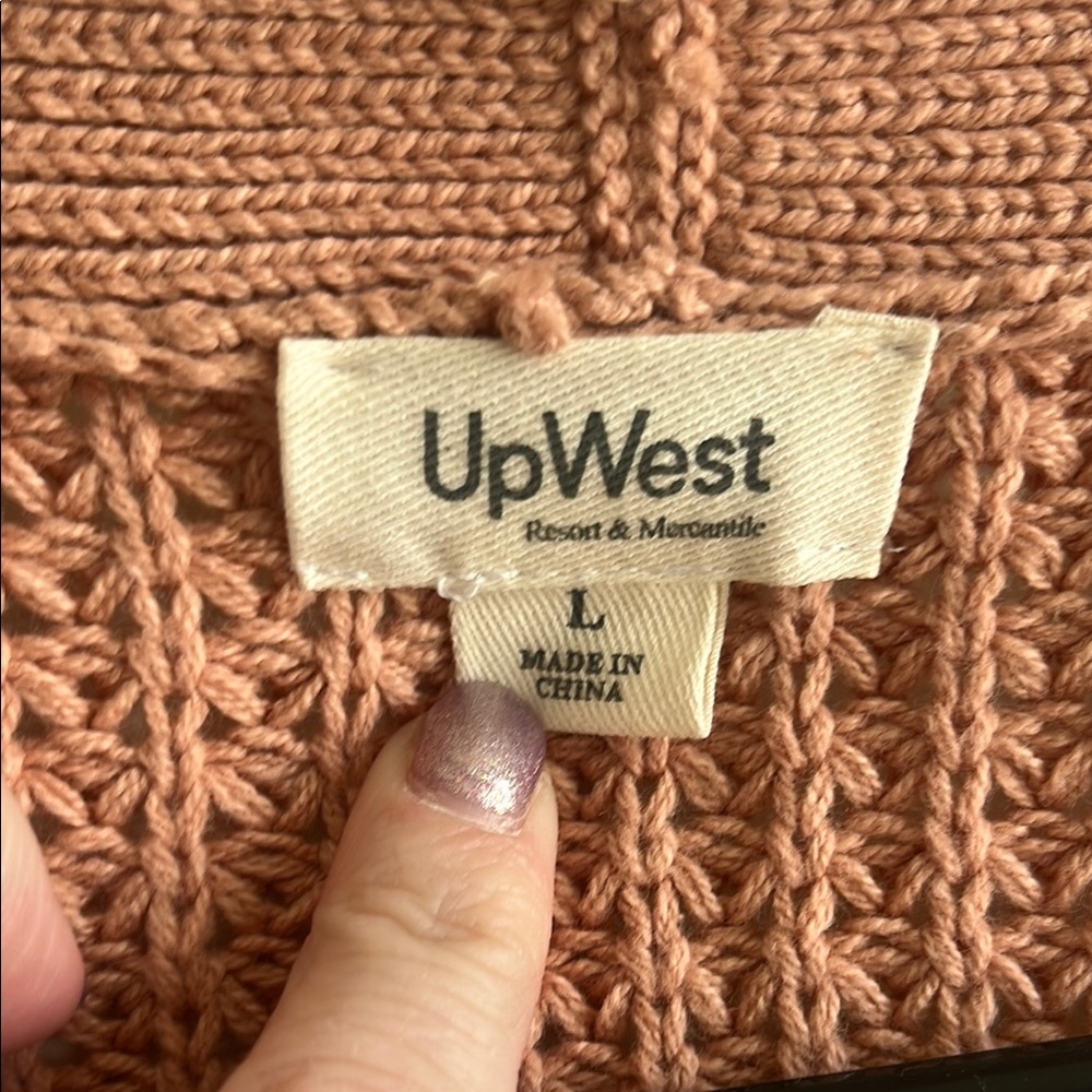 UpWest Dusty Pink Knit Tie-Front Cardigan - Picture 3 of 5